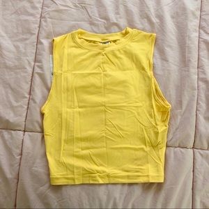 NWOT Alphalete High Tank Crop - Yellow XS